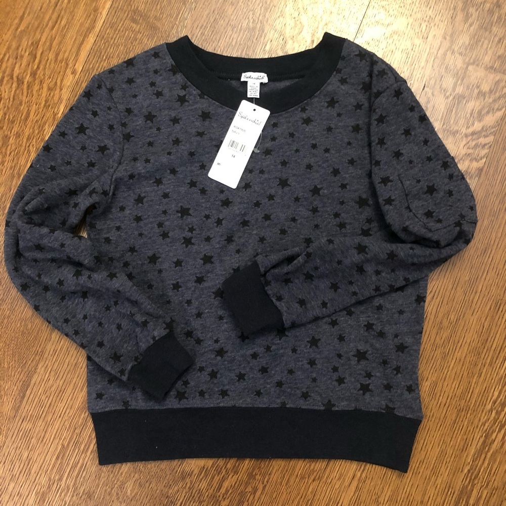 Splendid Star Print Pullover Sweatshirt Top NWT 14